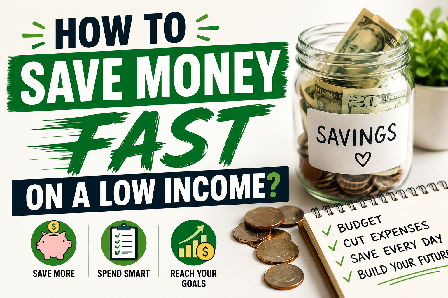 How to Save Money FAST on a Low Income