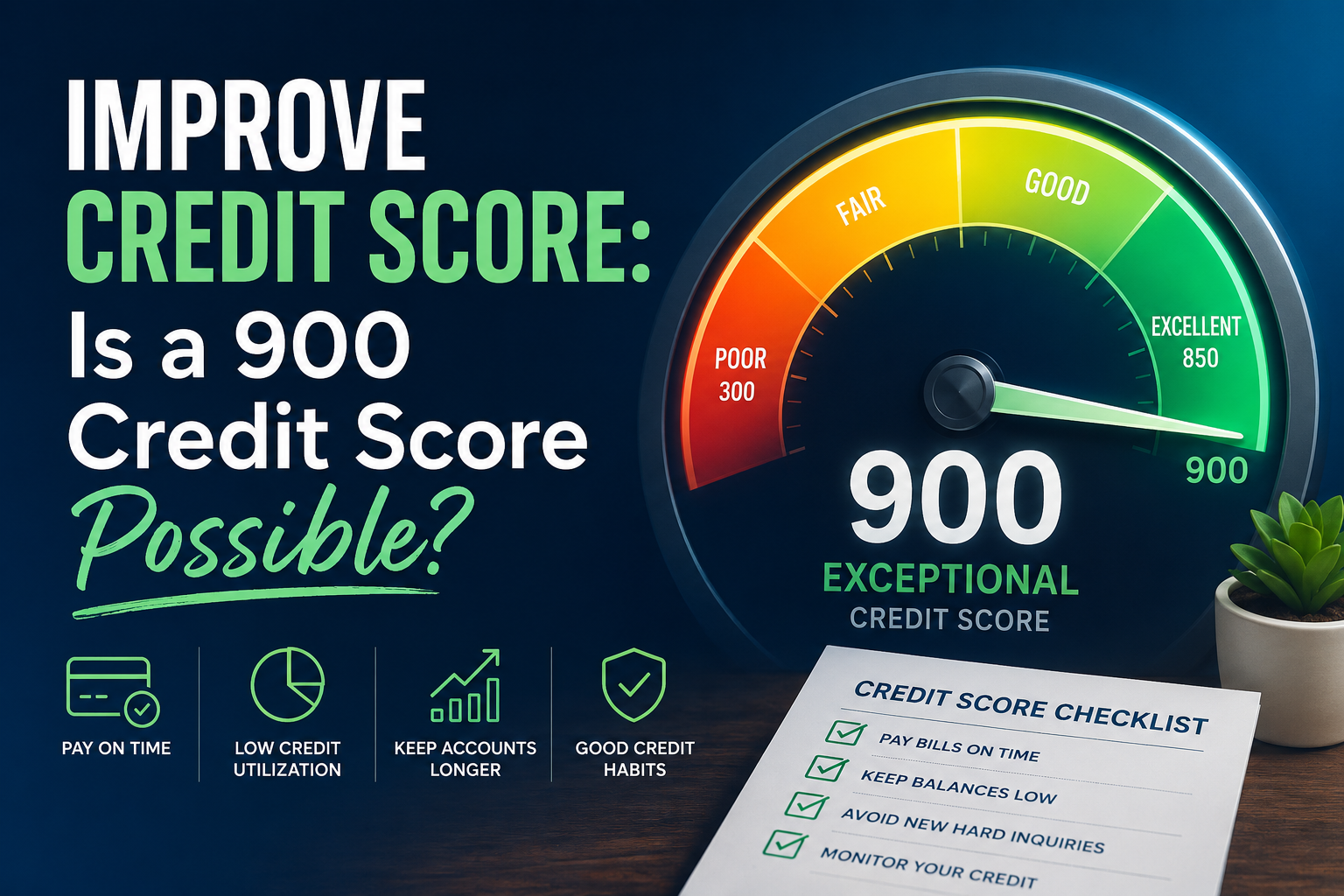 Improve Credit Score: Is a 900 Credit Score Possible?
