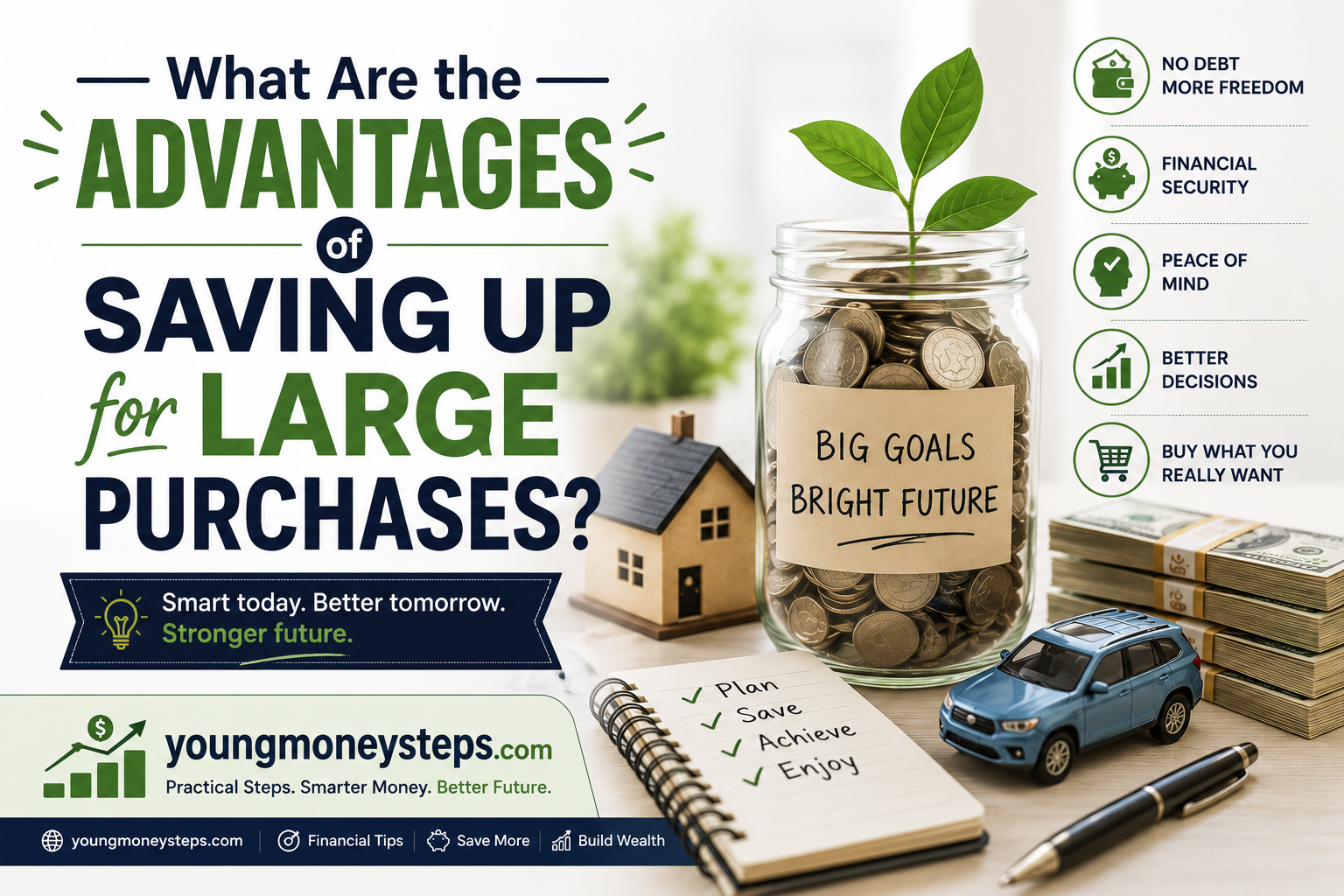 what are the advantages of saving up for large purchases
